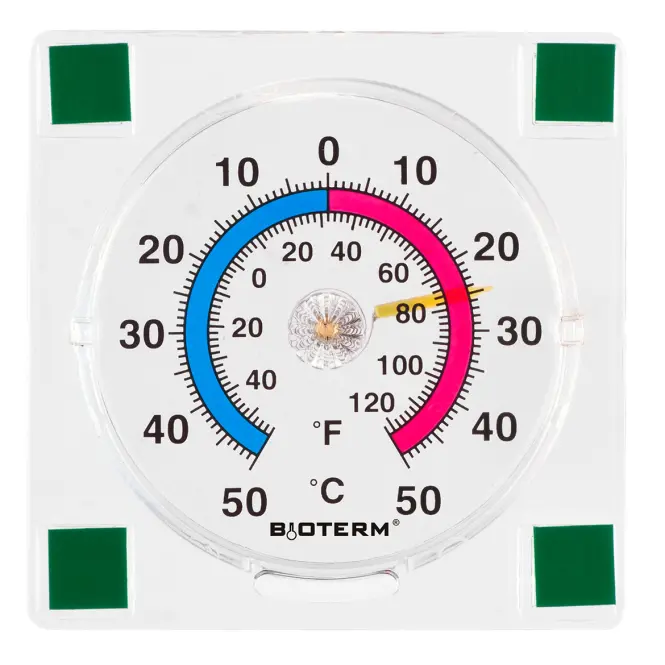 Univerzálny samolepiaci priesvitný teplomer (-50/50 °C)