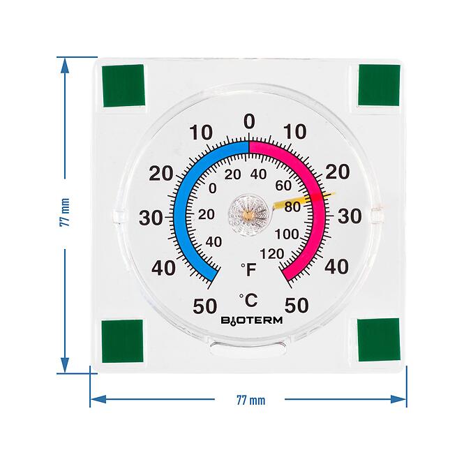 Univerzálny samolepiaci priesvitný teplomer (-50/50 °C)