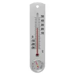 Univerzálny teplomer. S vlhkomerom, strieborný (-30/50 °C) 25 cm