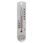 Univerzálny teplomer. S vlhkomerom, strieborný (-30/50 °C) 25 cm