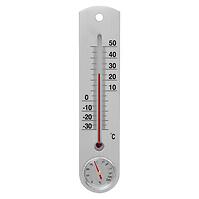Univerzálny teplomer. S vlhkomerom, strieborný (-30/50 °C) 25 cm
