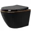 Závesná WC misa Carlo Min Tornado Black Gold Edge