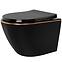 Závesná WC misa Carlo Min Tornado Black Gold Edge