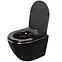 Závesná WC misa Carlo Min Tornado Black Gold Edge,2