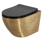 Závesná WC misa Carlo Mini Tornado Gold Brush