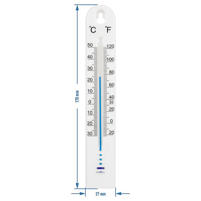 Univerzálny teplomer (-30/50 °C) 17 cm biely