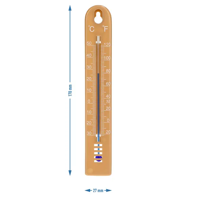 Univerzálny teplomer (-30/50 °C) 17 cm svetlohnedý