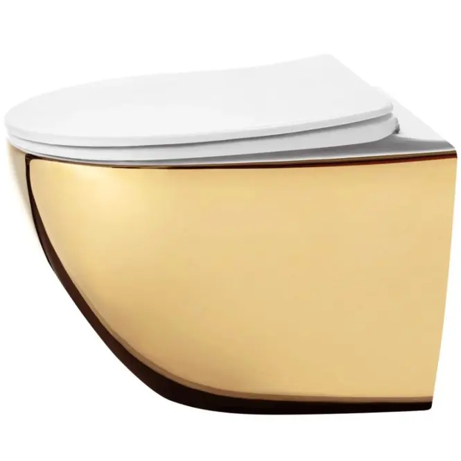Závesná WC misa Carlo Mini Tornado  Gold