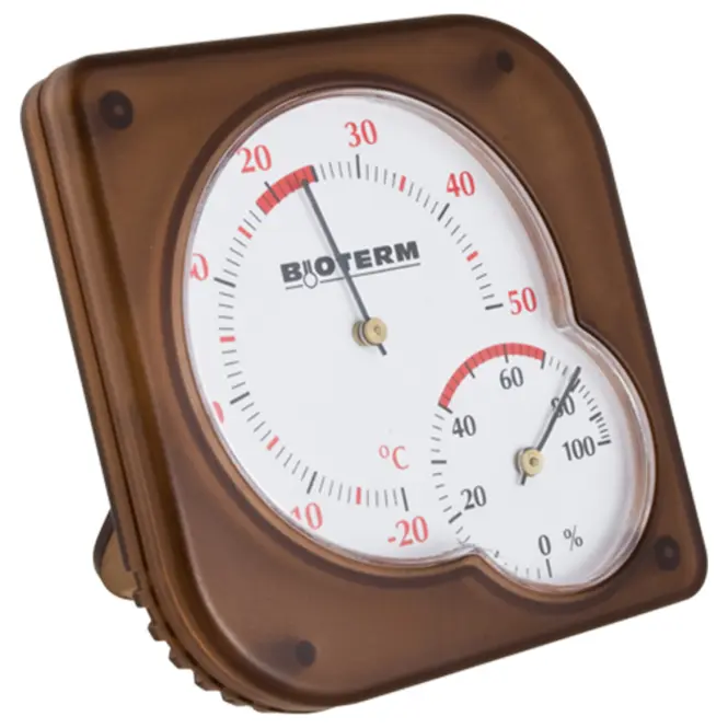 Vnútorný bimetalový teplomer s vlhkomerom (-20/50 °C) mix