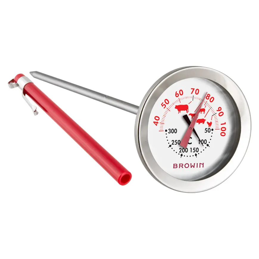 Teplomer s dvojitou stupnicou (30/100 °C a 50/300 °C) 13,0 cm