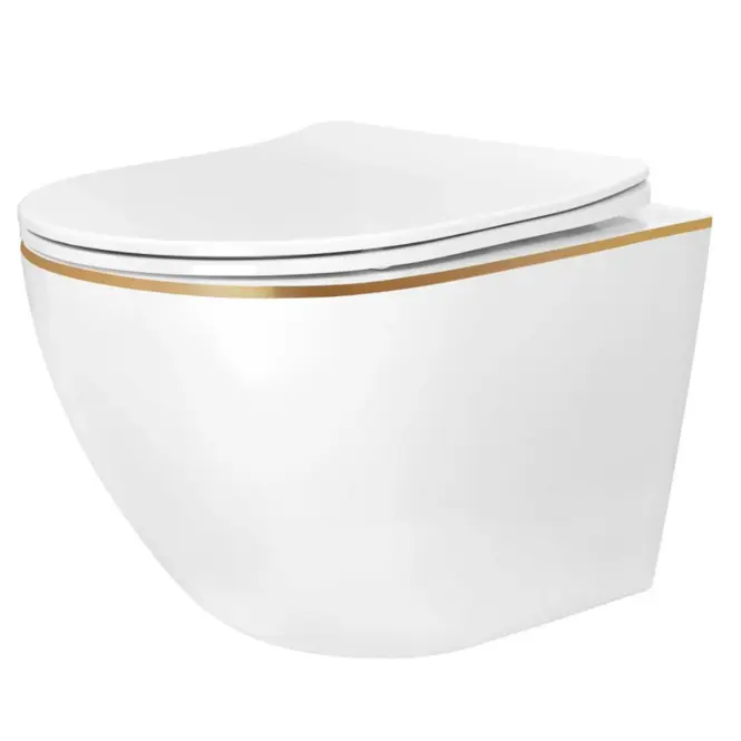 Závesná WC misa Carlo Ini Tornado Gold Edge