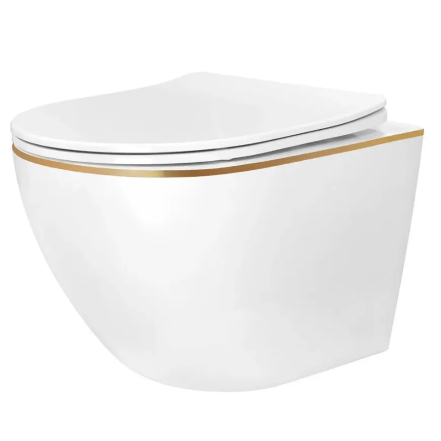 Závesná WC misa Carlo Ini Tornado Gold Edge