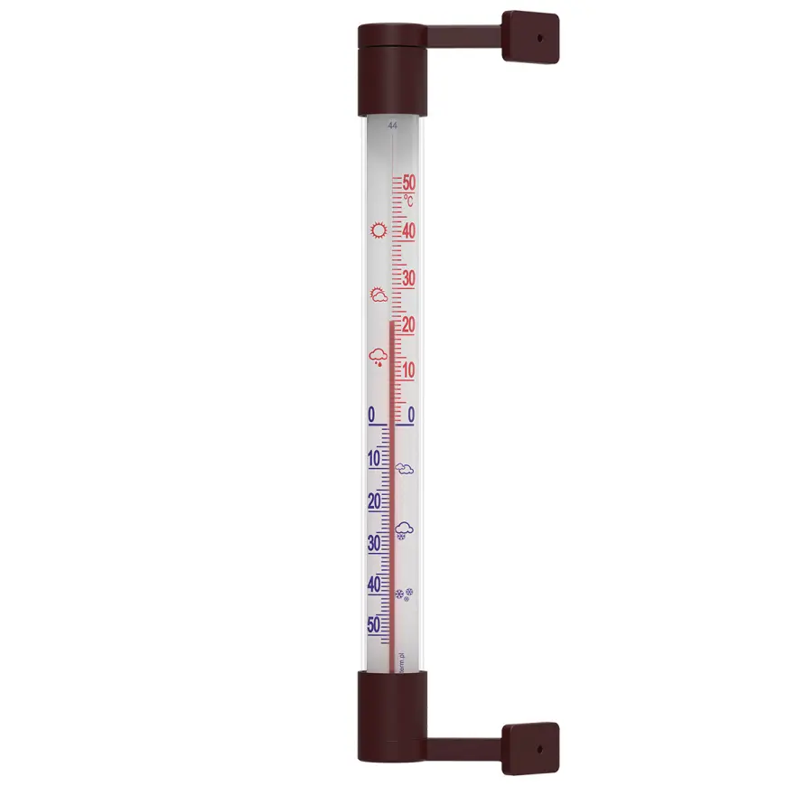Vonkajší teplomer hnedý (-50/50 °C) 22 cm