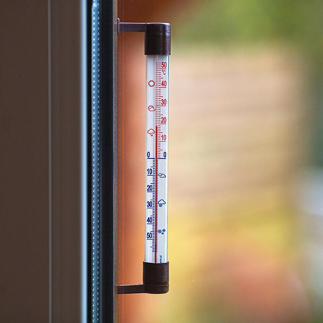 Vonkajší teplomer hnedý (-50/50 °C) 22 cm