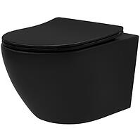 Závesná WC misa Carlo Mn Tornado Black Matt