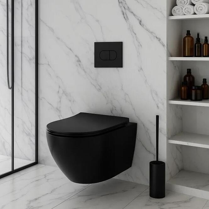 Závesná WC misa Carlo Mn Tornado Black Matt