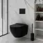 Závesná WC misa Carlo Mn Tornado Black Matt,6