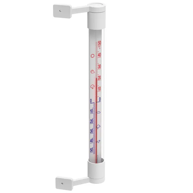 Vonkajší teplomer biely (-50/50 °C) 22 cm