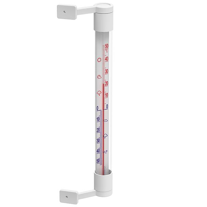 Vonkajší teplomer biely (-50/50 °C) 22 cm,2