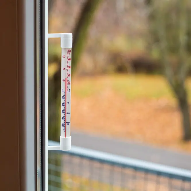 Vonkajší teplomer biely (-50/50 °C) 22 cm
