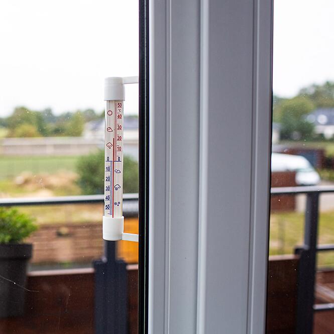 Vonkajší teplomer biely (-60/50 °C) 23 cm