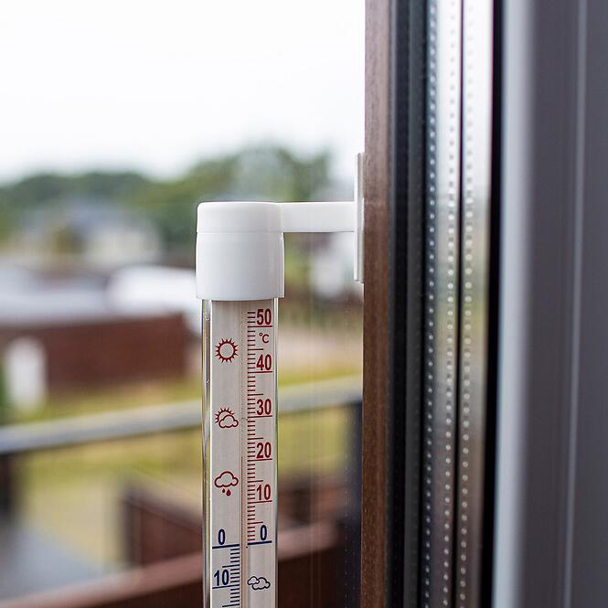 Vonkajší teplomer biely (-60/50 °C) 23 cm