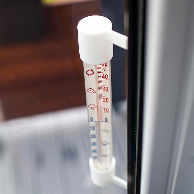 Vonkajší teplomer biely (-60/50 °C) 23 cm
