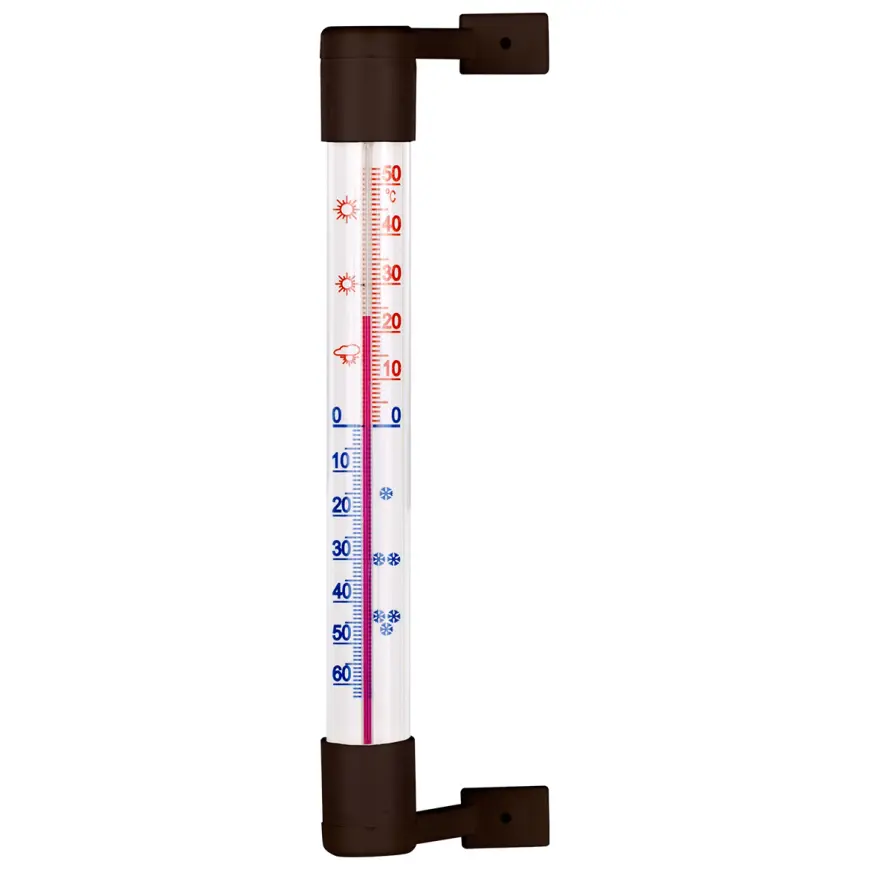Vonkajší teplomer hnedý (-50/50 °C) 18 cm
