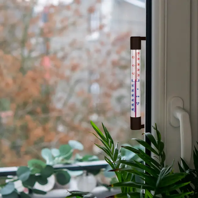 Vonkajší teplomer hnedý (-50/50 °C) 18 cm