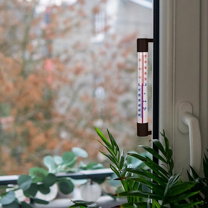 Vonkajší teplomer hnedý (-50/50 °C) 18 cm