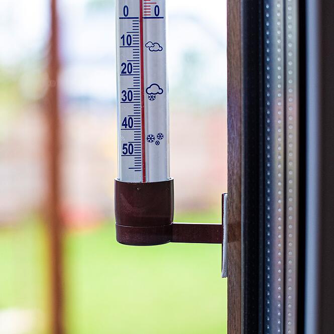 Vonkajší teplomer hnedý (-60/50 °C) 23 cm