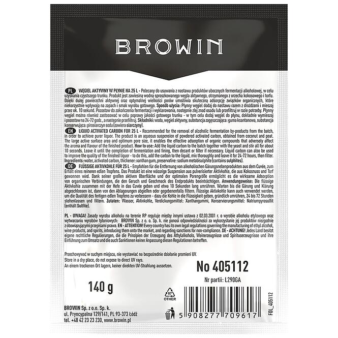 Aktívne tekuté uhlie  w1410 - 140 g