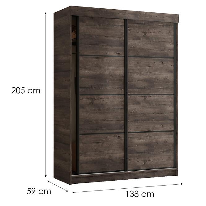 Skriňa Tanger 138 Tmavý popol