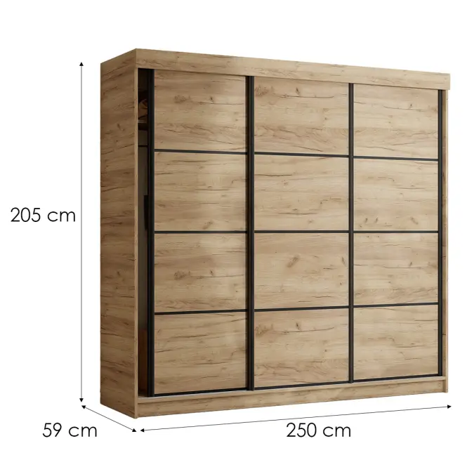 Skriňa Tanger 250 Dub Craft Zlatý,2