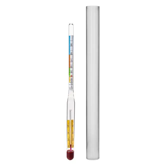 Alkoholmeter s teplomerom