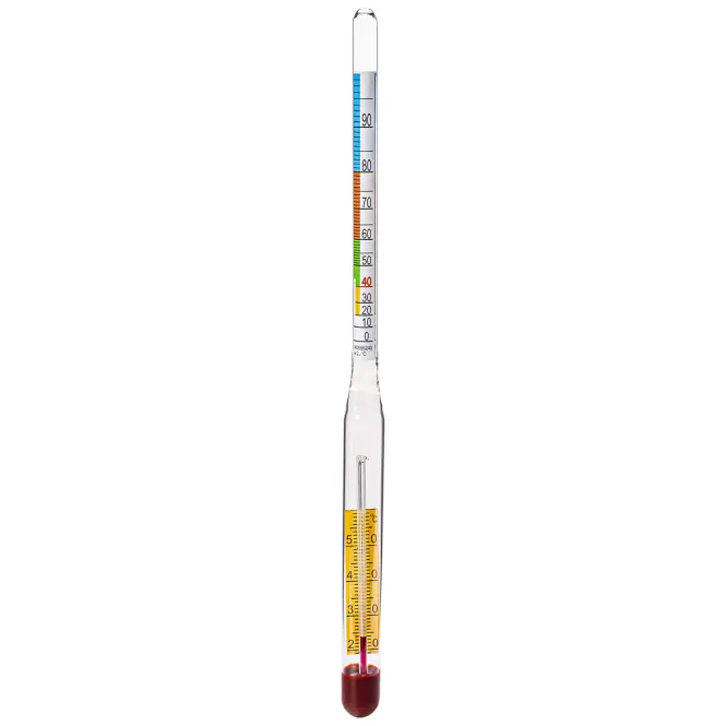 Alkoholmeter s teplomerom