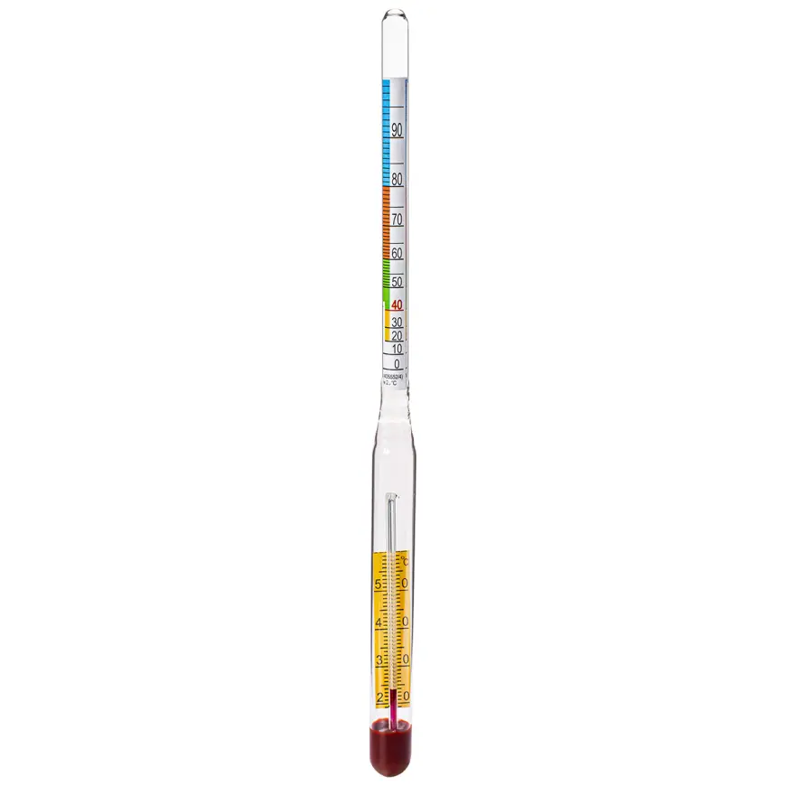 Alkoholmeter s teplomerom