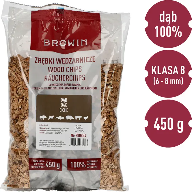 Štiepky na údenie/grilovanie dub - 450 g tr. 8