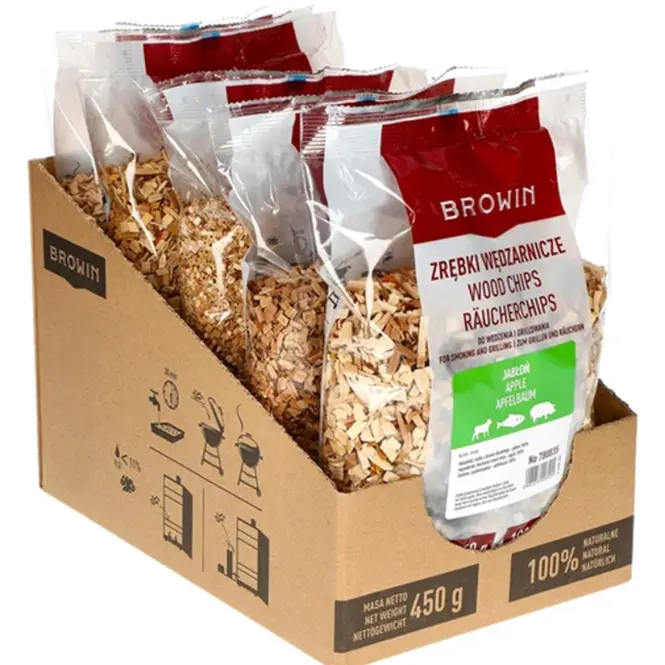 Štiepky na údenie/grilovanie jabloň – 450 g tr. 8