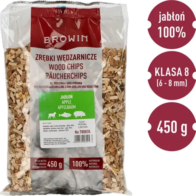 Štiepky na údenie/grilovanie jabloň – 450 g tr. 8