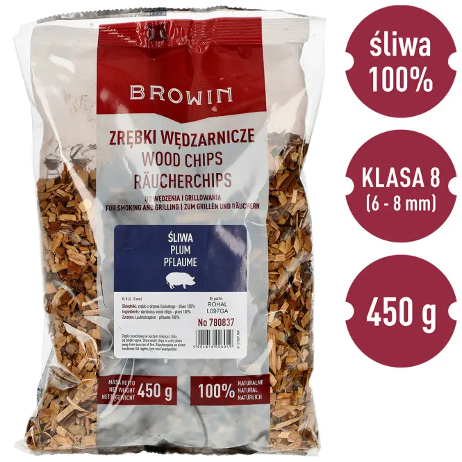Štiepky na údenie/grilovanie slivka – 450 g tr. 8