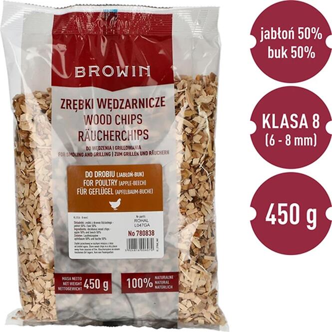 Štiepky mix na hydinu (50% jabloň + 50% buk)- 450 g tr. 8