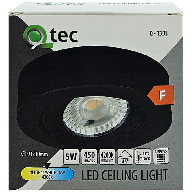 Stropné svietidlo  TR-13DL 5W LED čierne