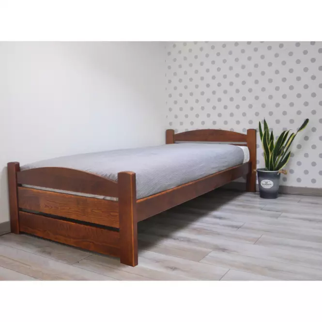 Posteľ T 90/200 hnedá,7