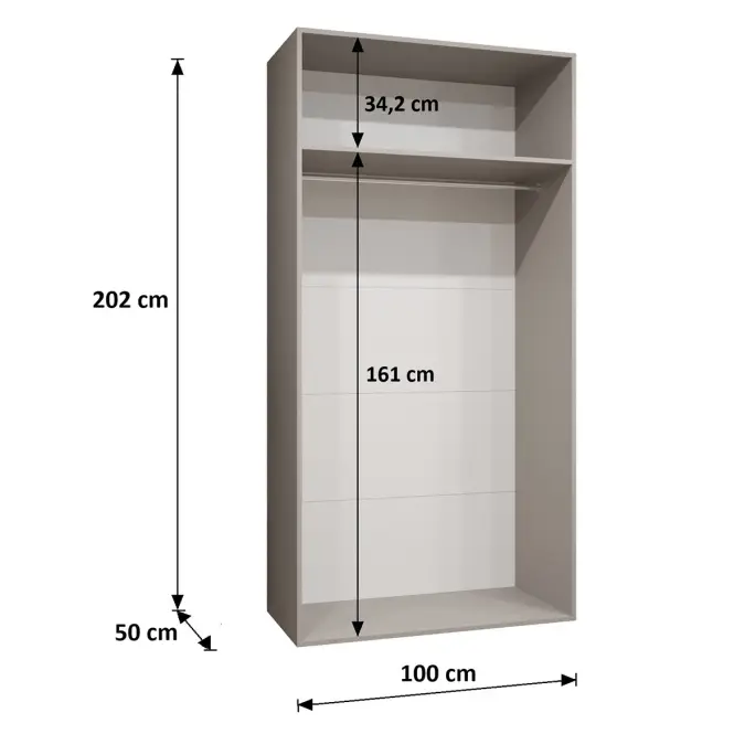 Skriňa Andrew 2-100 kašmír/kašmír,2