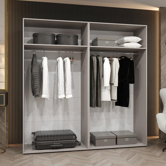 Skriňa Andrew 2-200 biela/zlatá,3