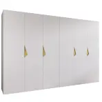 Skriňa Sandi 1-300 (2x150) biela/zlatá