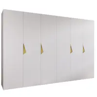 Skriňa Sandi 1-300 (2x150) biela/zlatá