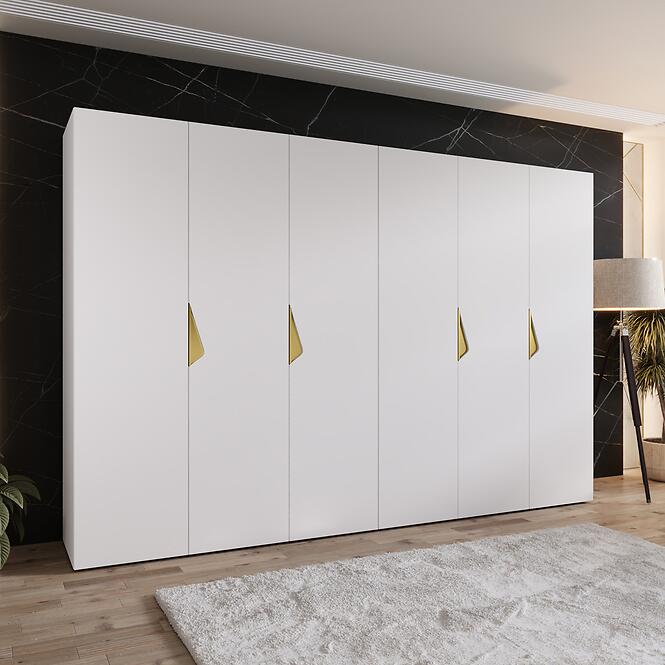 Skriňa Sandi 1-300 (2x150) biela/zlatá,5