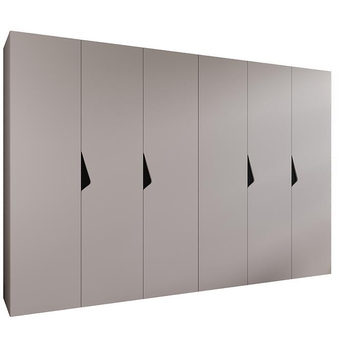 Skriňa Sandi 1-300 (2x150) kašmír/čierna